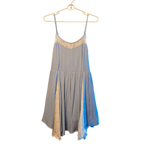 Entro Lace Paneled Baby Doll Dress Tunic Top - Picture 1 of 8